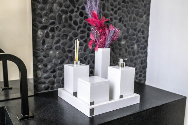 Conjunto Quartzo Branco 5 peças